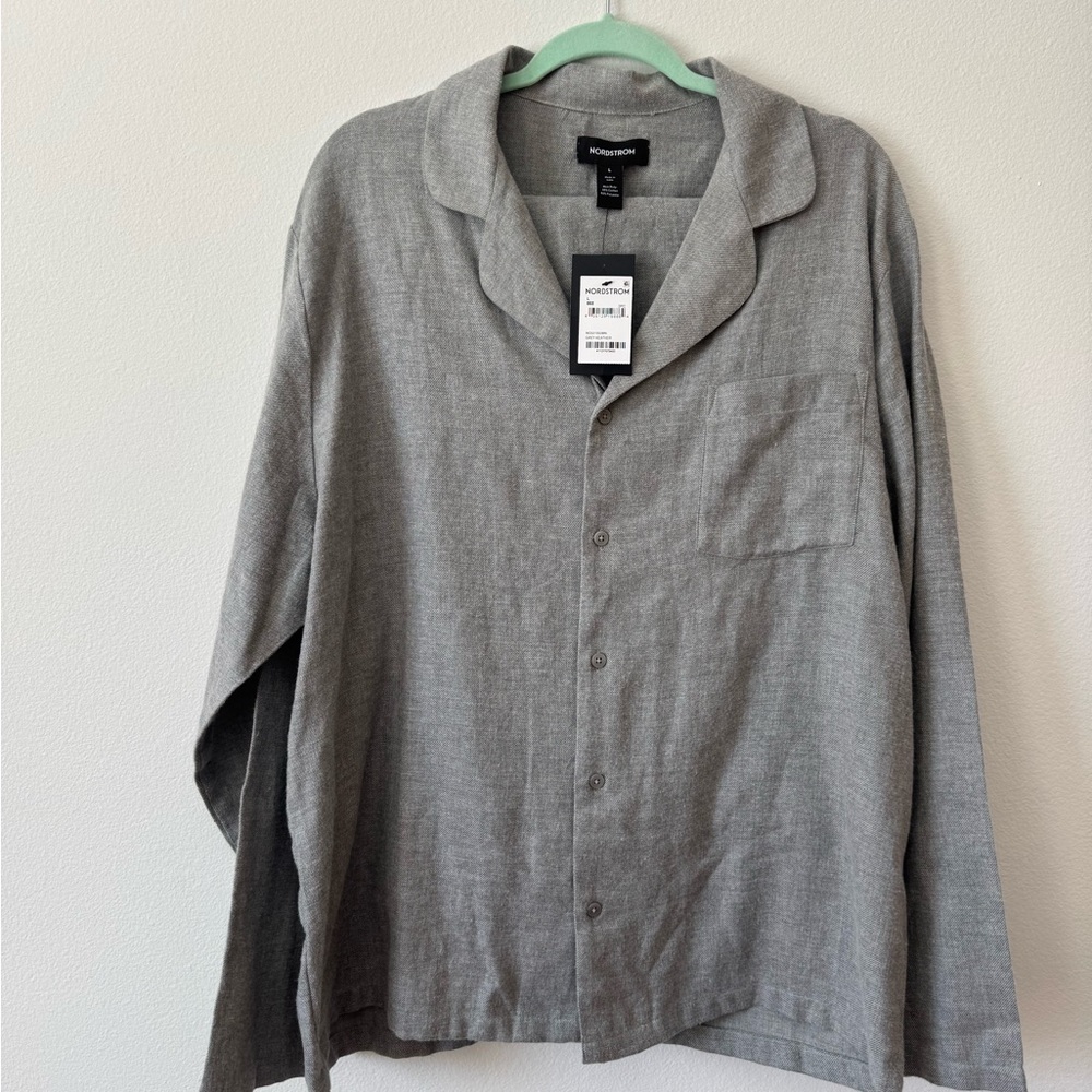 NWT Nordstrom men’s grey poplin pajamas